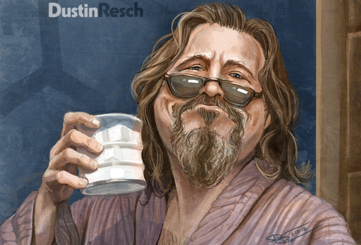 Distin Resch illustrator Jeff Bridges Big Lebowski